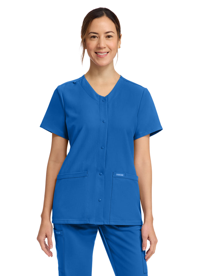 Cherokee - WW Originals Ultra - Women's 2-Pocket Snap-Front Top