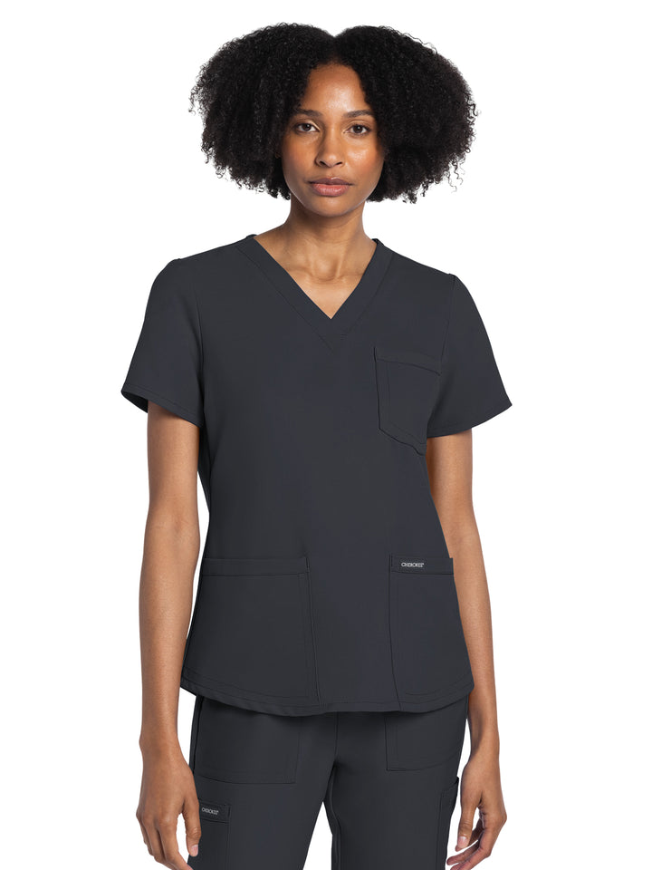 Cherokee - WW Originals Ultra - Women's 3-Pocket V-Neck Top