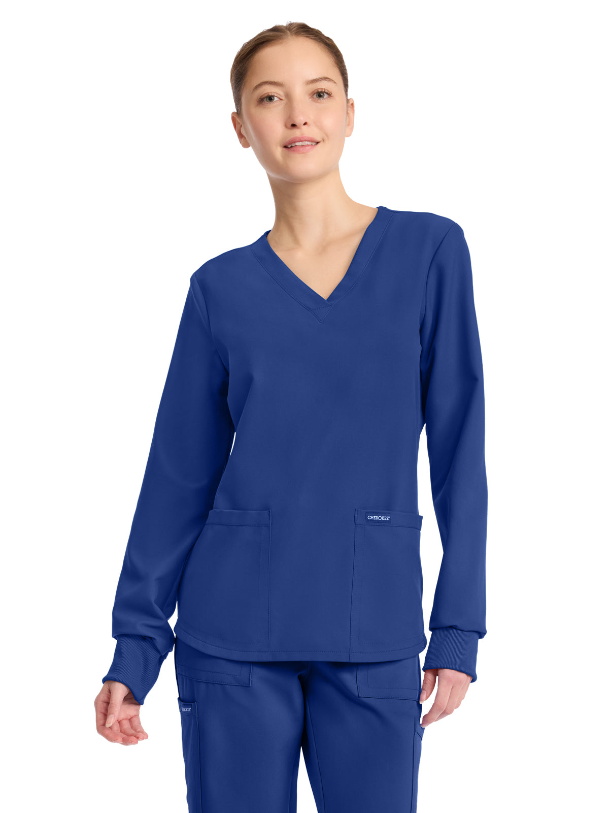 Cherokee - Workwear Originals Ultra - Women's 2-Pocket Long Sleeve Top