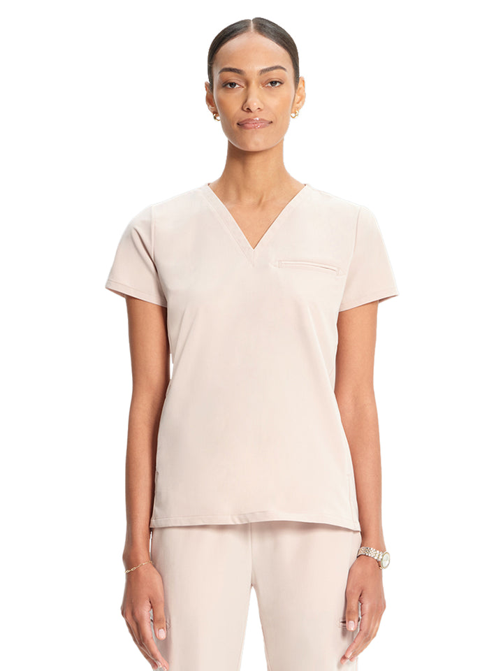 Medelita Scrubs - Women's 3-Pocket Flora V-Neck Scrub Top