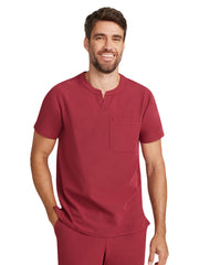 Medelita Scrubs - Men's 3-Pocket Cirrus Split Crew Neck Scrub Top