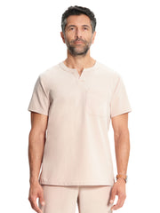 Medelita Scrubs - Men's 3-Pocket Cirrus Split Crew Neck Scrub Top