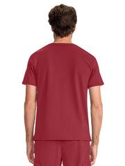 Medelita Scrubs - Men's 3-Pocket Ponte Quarter Zip V-Neck Scrub Top