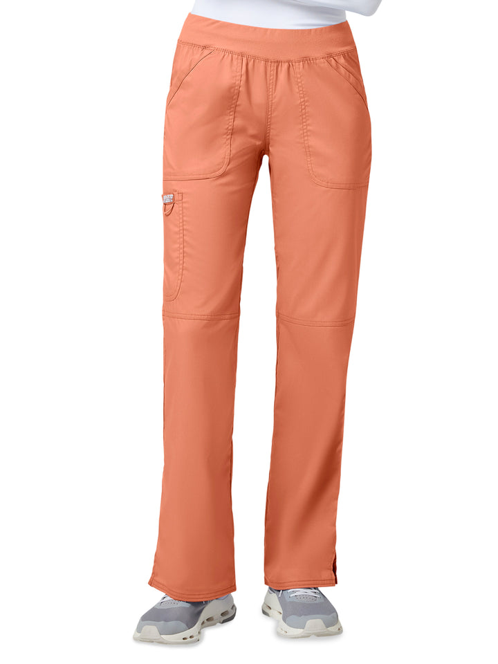 Cherokee - Workwear Revolution - Women's 4-Pocket Mid Rise Straight Leg Pull-on Pant