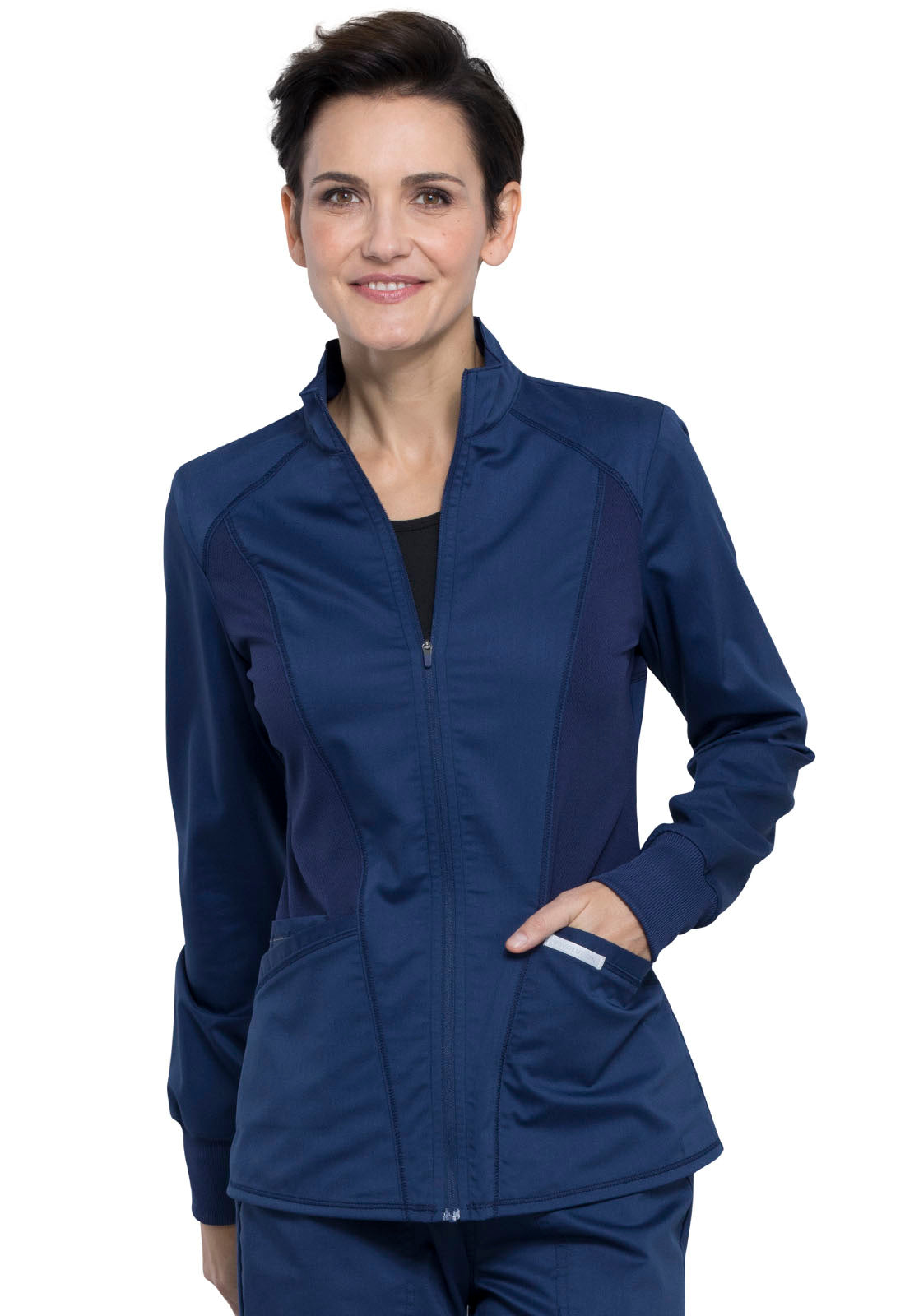 Cherokee - Workwear Revolution - Women's 2-Pocket Zip Front Jacket