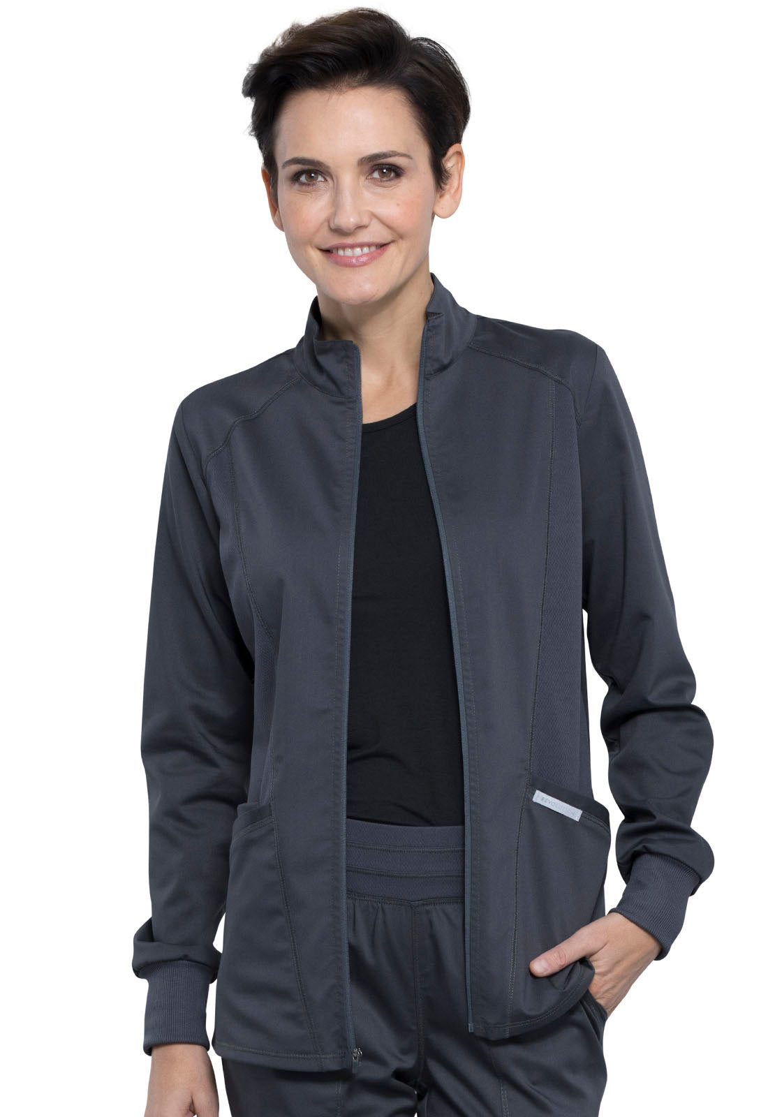 Cherokee - Workwear Revolution - Women's 2-Pocket Zip Front Jacket