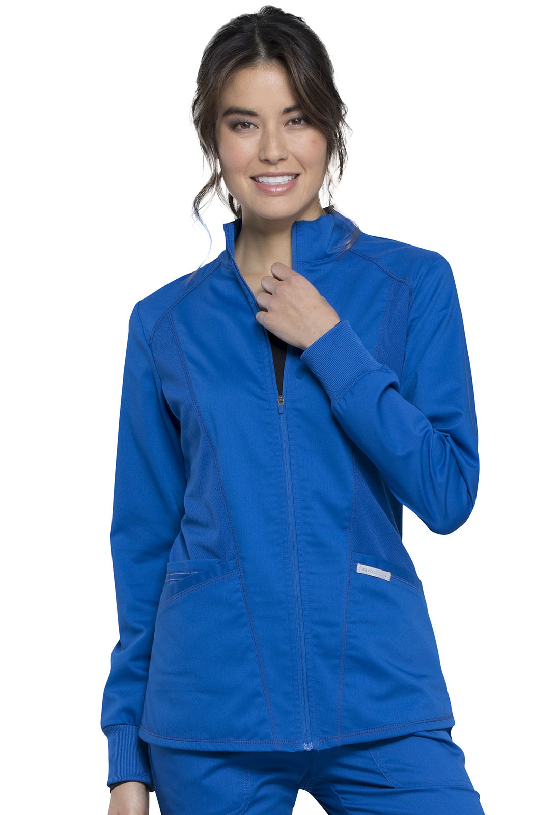 Cherokee - Workwear Revolution - Women's 2-Pocket Zip Front Jacket