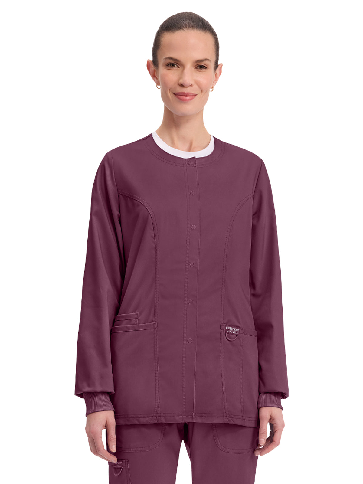 Cherokee - Workwear Revolution - Women's 3-Pocket Snap Front Jacket