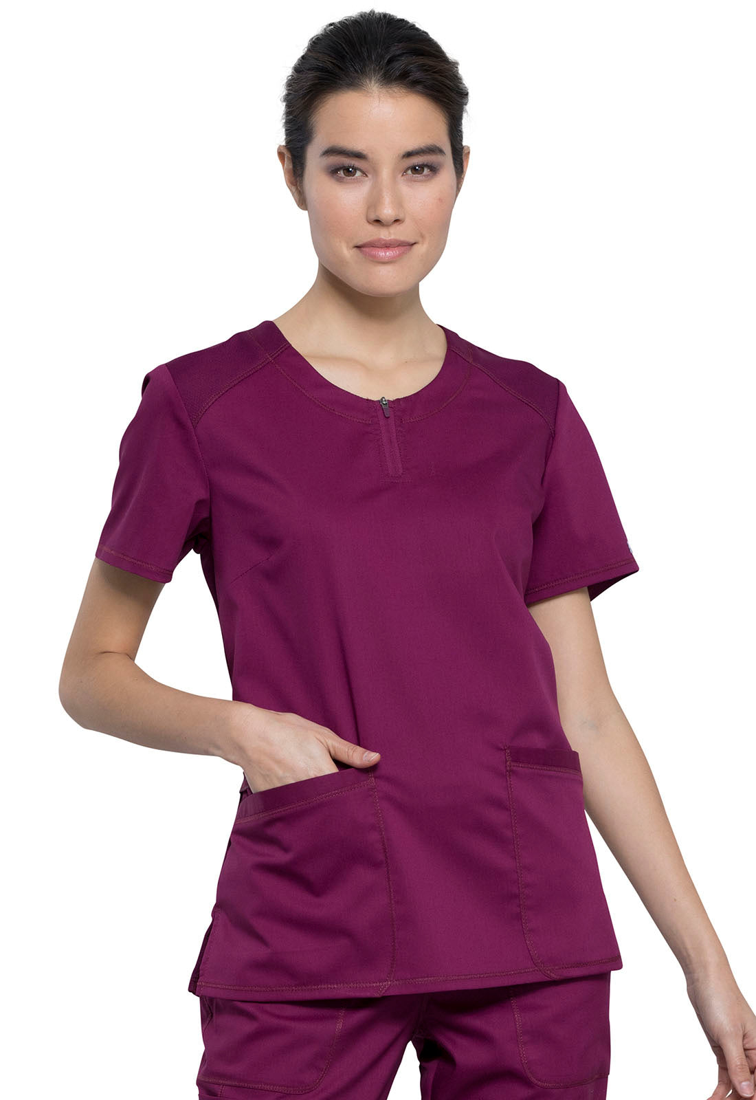 Cherokee - Workwear Revolution - Women's 3-Pocket Round Neck Top