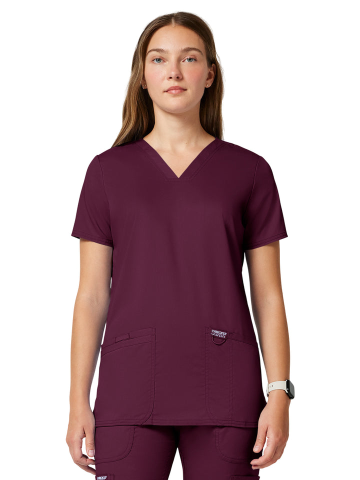 Cherokee - Workwear Revolution - Women's 3-Pocket V-Neck Top
