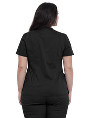 Cherokee - Workwear Revolution - Women's 4-Pocket Snap Front V-Neck Top