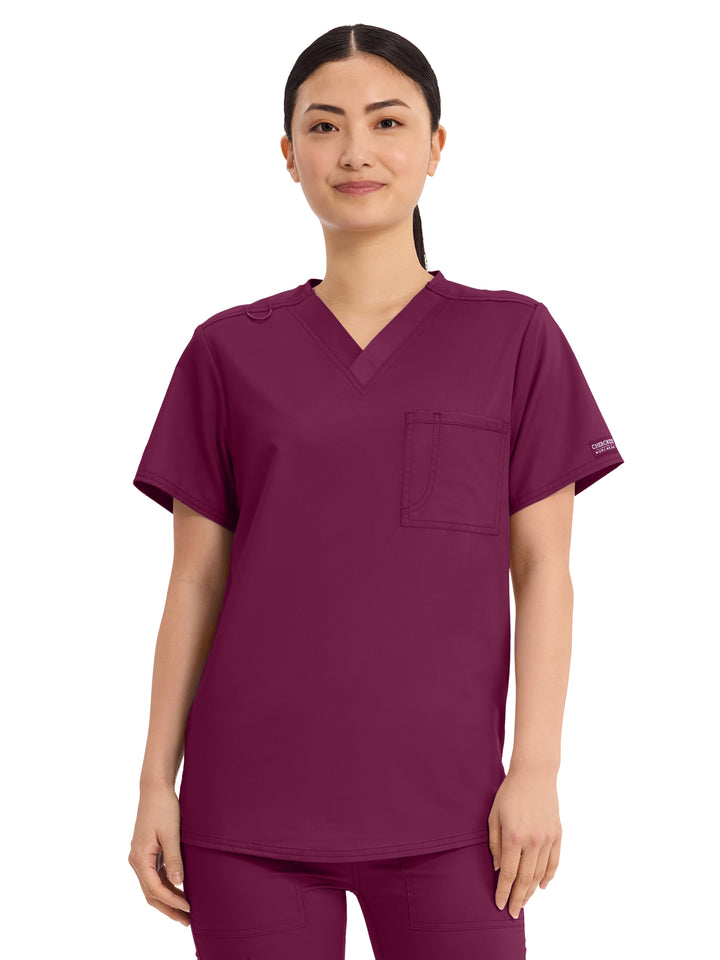 Cherokee - Workwear Revolution - Unisex 1-Pocket Tuckable V-Neck Top