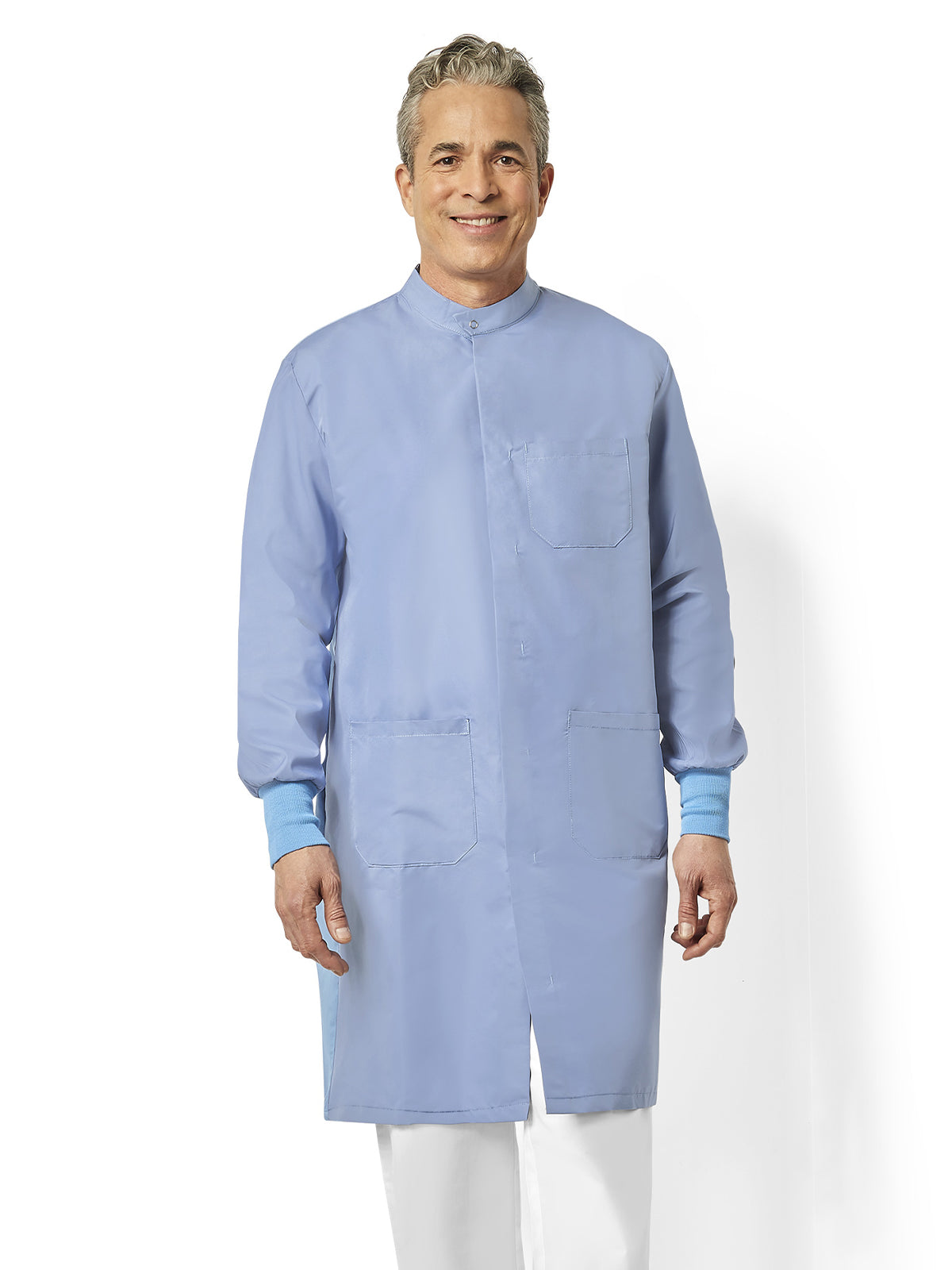 Fashion Seal - Unisex Three-Pocket Snap-Collar Protective Lab Coat