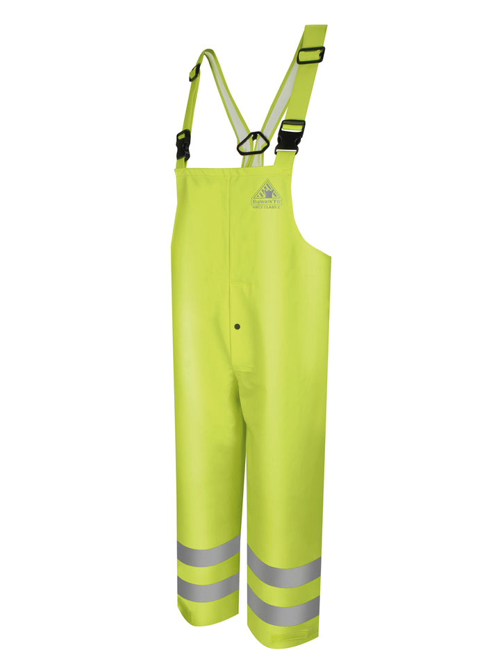 Bulwark - Men's Flame-Resistant Hi-Visibility Rain Bib Overalls
