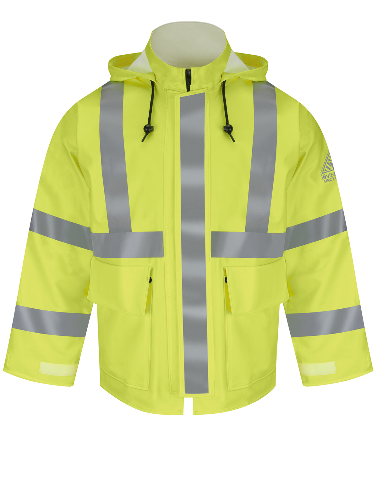 Bulwark - Men's Flame-Resistant Hi-Visibility Hooded Rain Jacket