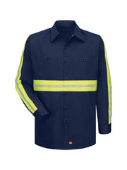 Red Kap Shirts -  Men's Long Sleeve Wrinkle-Resistant Cotton Work Shirt