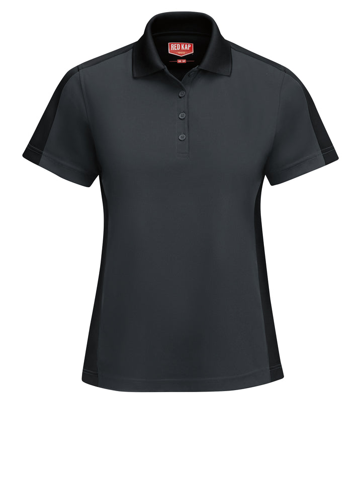 Red Kap Shirts -  Women's Short Sleeve Performance Knit Two-Tone Polo