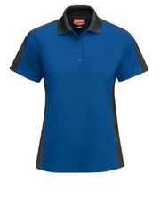 Red Kap Shirts -  Women's Short Sleeve Performance Knit Two-Tone Polo