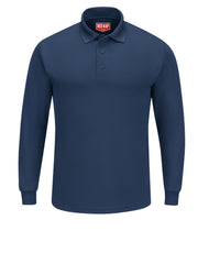 Red Kap Shirts -  Men's Long Sleeve Solid Performance Polo