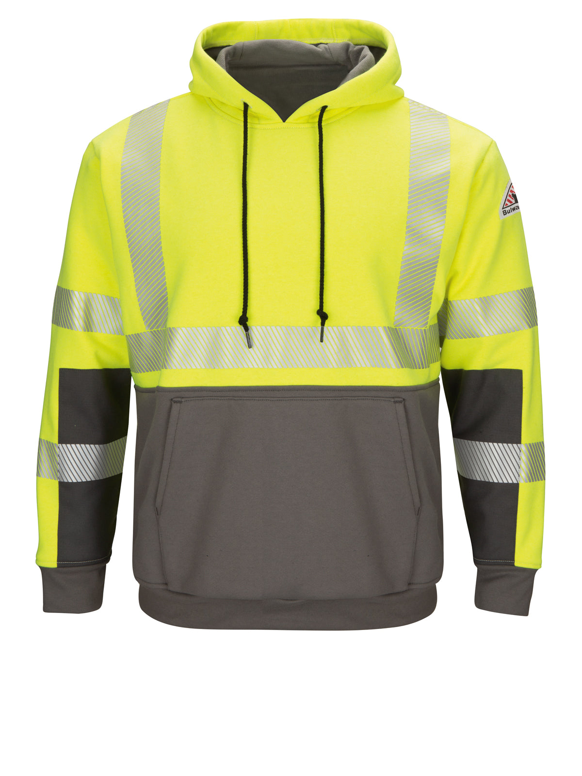 Bulwark - Men's Hi-Visibility Color Block Pullover Fleece Sweatshirt