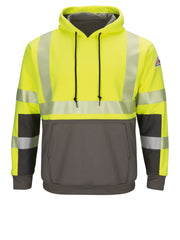 Bulwark - Men's Hi-Visibility Color Block Pullover Fleece Sweatshirt
