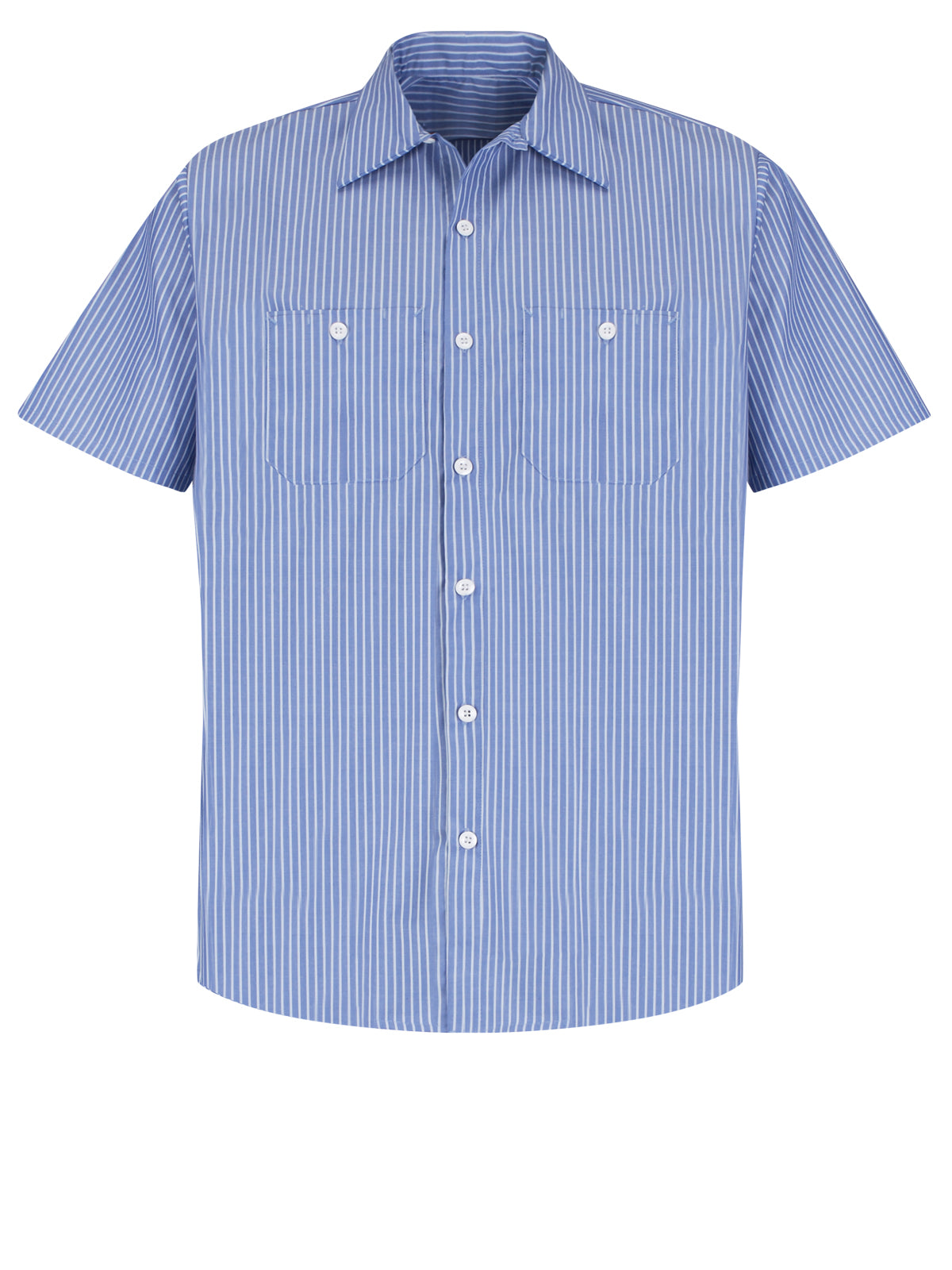 Red Kap Shirts -  Men's Short Sleeve Striped Work Shirt