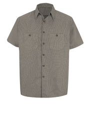 Red Kap Shirts -  Men's Short Sleeve Striped Work Shirt