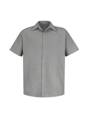 Red Kap Food Processing - Men's Gripper-Front Short-Sleeve Pocketless Work Shirt