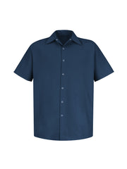 Red Kap Food Processing - Men's Gripper-Front Short-Sleeve Pocketless Work Shirt