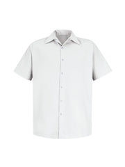 Red Kap Food Processing - Men's Gripper-Front Short-Sleeve Pocketless Work Shirt