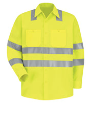 Red Kap Hi-Visibility - Men's Hi-Visibility Long Sleeve Work Shirt