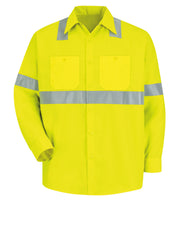 Red Kap Hi-Visibility - Men's Hi-Visibility Long Sleeve Work Shirt