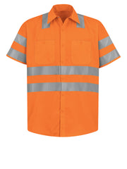 Red Kap Hi-Visibility - Men's Hi-Visibility Short Sleeve Work Shirt