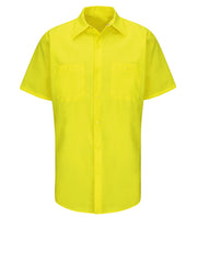 Red Kap Hi-Visibility -  Men's Hi-Visibility Short Sleve Ripstop Work Shirt