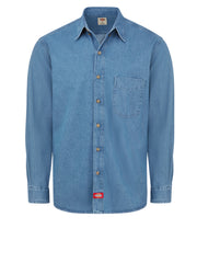 Dickies Shirts - Men's Denim Long-Sleeve Work Shirt