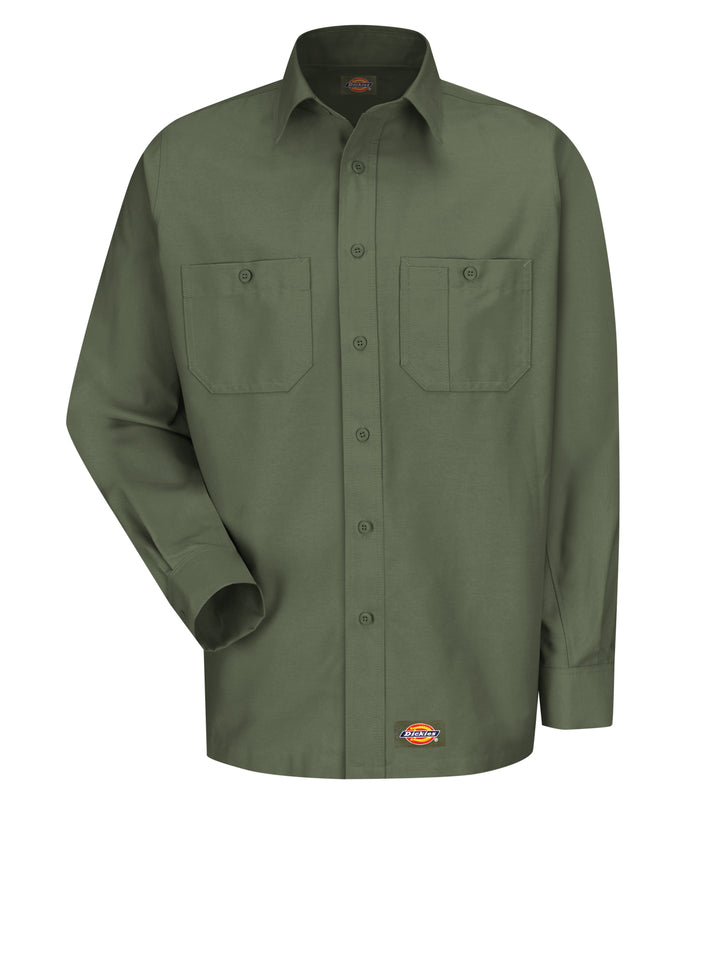 Dickies Shirts - Men's Long Sleeve Black Canvas Workshirt