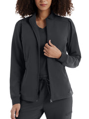 White Cross - CRFT - Women's Two-Pocket Mock Neck Zip-Front Jacket