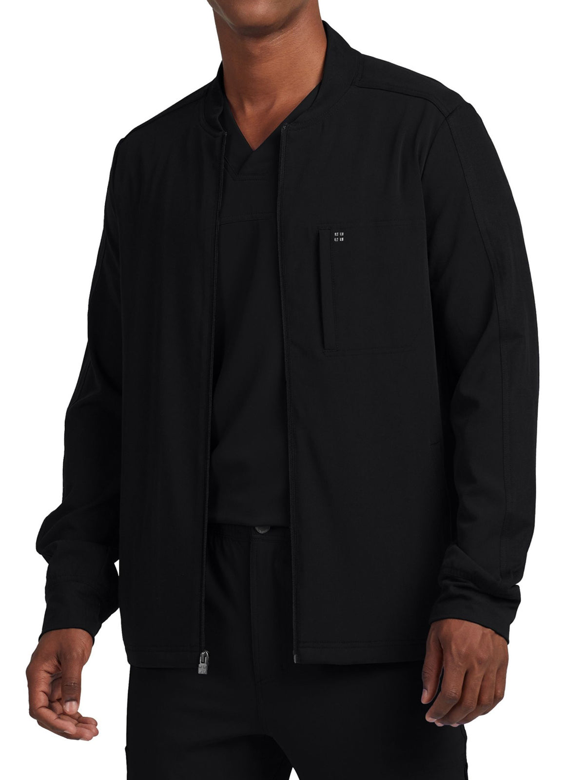 White Cross - CRFT - Men's Three-Pocket Mock Neck Knit Cuffs Jacket