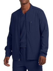 White Cross - CRFT - Men's Three-Pocket Mock Neck Knit Cuffs Jacket